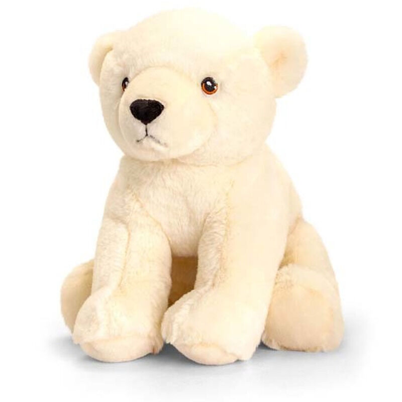 Keel Toys ijsbeer, witte pluche knuffel