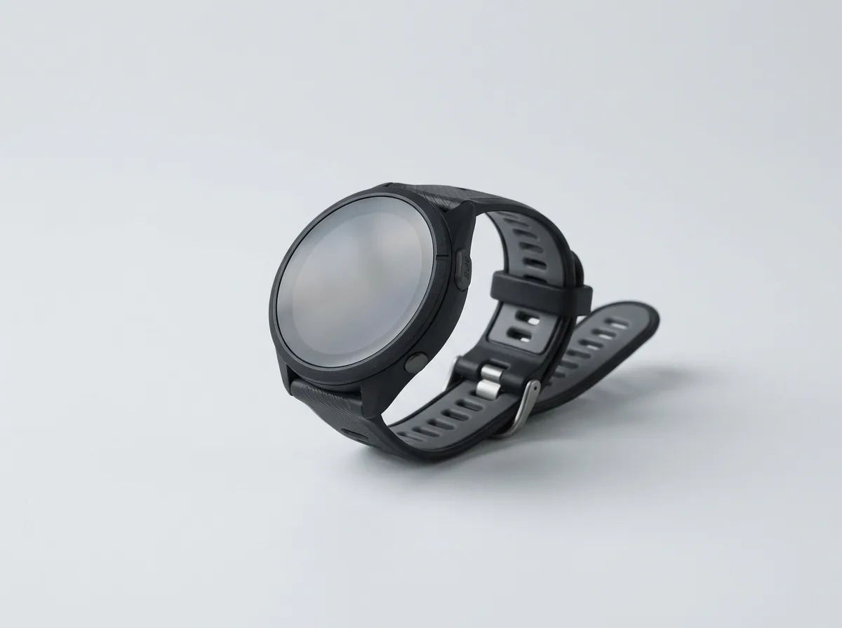 Garmin Forerunner 165 op een lichtgrijze ondergrond