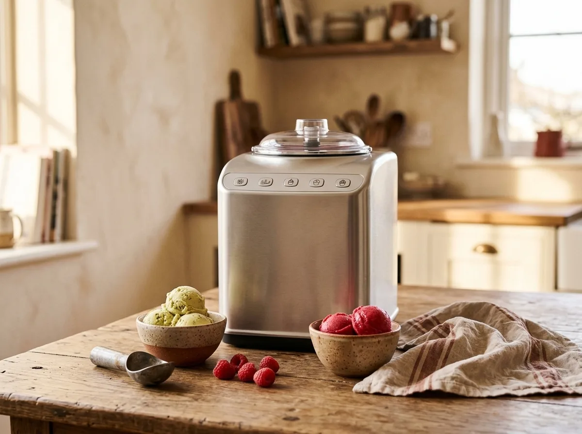 Magimix Gelato Expert met twee smaken ijs